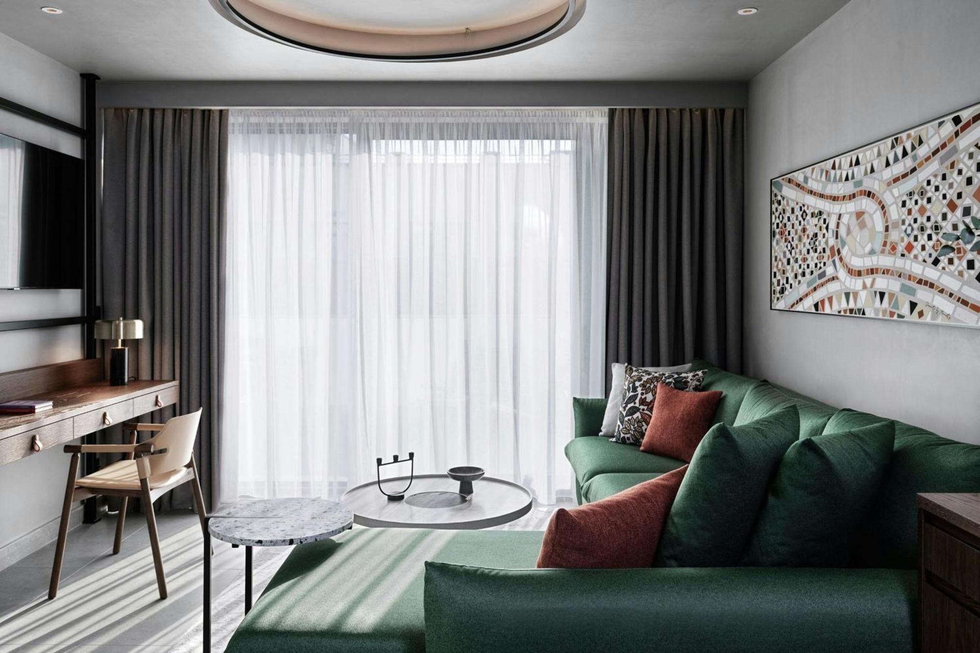 Monasty, Thessaloniki, Autograph Collection Hotell Eksteriør bilde A 3D interior rendering of a living room